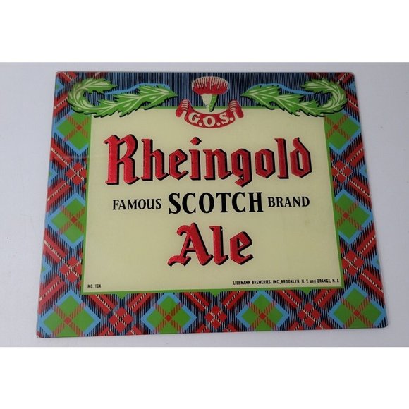 Vintage RHEINGOLD SCOTCH ALE bar sign in Very Good Condition RARE